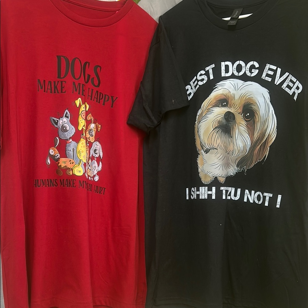 Dog Lover T-Shirts  LG & XL NWOT